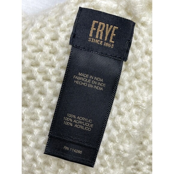 Frye Cable Knit Fringe Scarf In Cream Ivory New - Picture 5 of 7